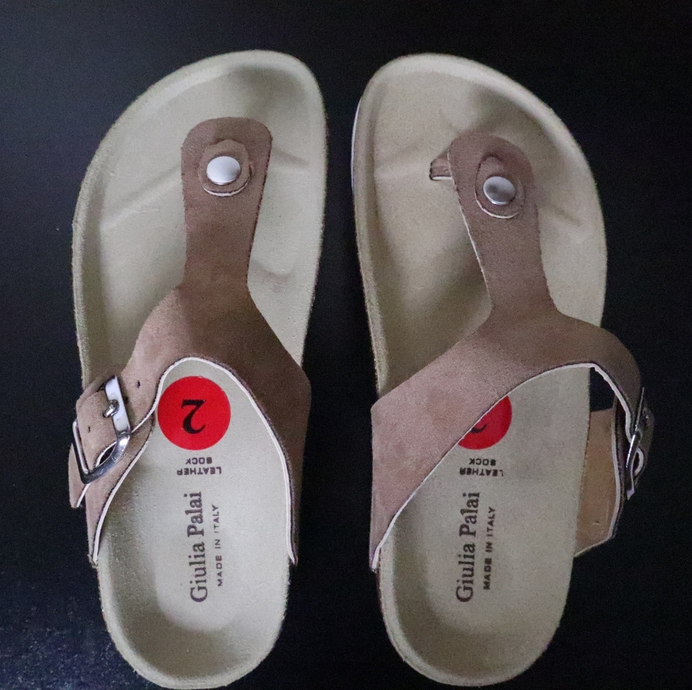 Girls Thong slides sandal size 2 made in Italy